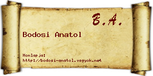Bodosi Anatol névjegykártya